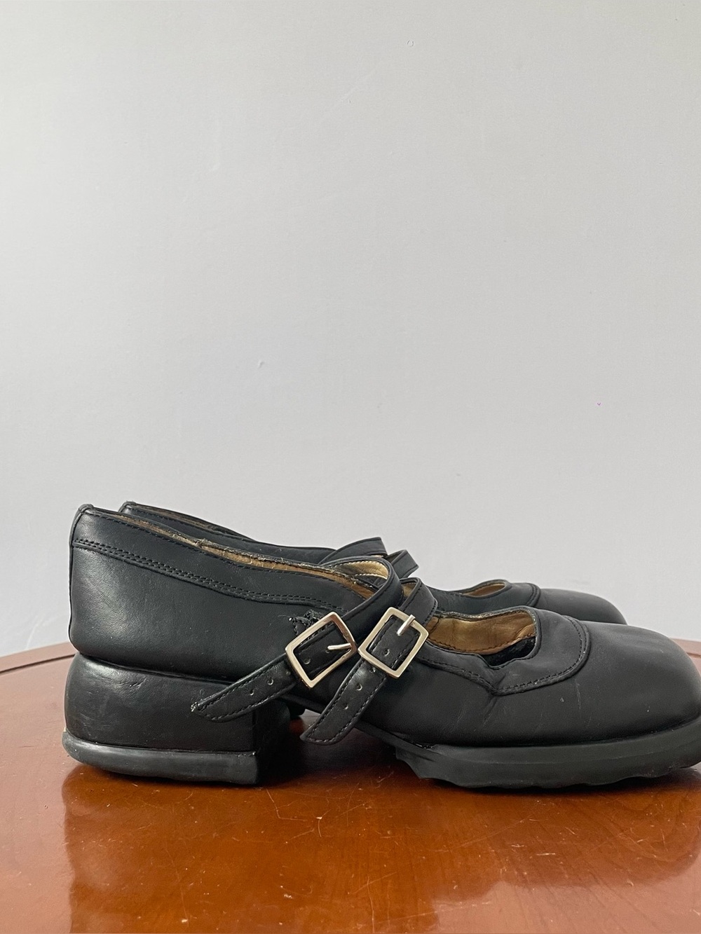 John Fluevog black leather Mary Jane shoes | US 7